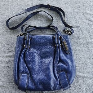 Sanctuary Subdued Electric Blue Leather Satchel. Never Used.